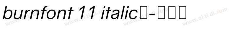 burnfont 11 italic激字体转换 burnfont 11 italic激字体转换